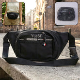 Stylish Multi-Pocket Black Waist Bag / Fanny Pack (1 Pc / Mix Design)