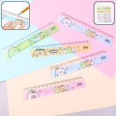 Cute cartoon plastic ruler set for kids’ school use