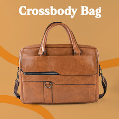 Lux Hold Faux Leather Satchel