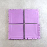 Lilac Scalloped Disposable Paper Napkin (23 x 23 cm / 120 Pc)