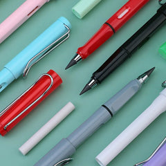 2-in-1 Everlasting Magic Pencil with Replaceable Eraser (1 Pc / Mix Color)