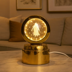 Radhe Krishna Crystal Ball Night Light – 1 Pc