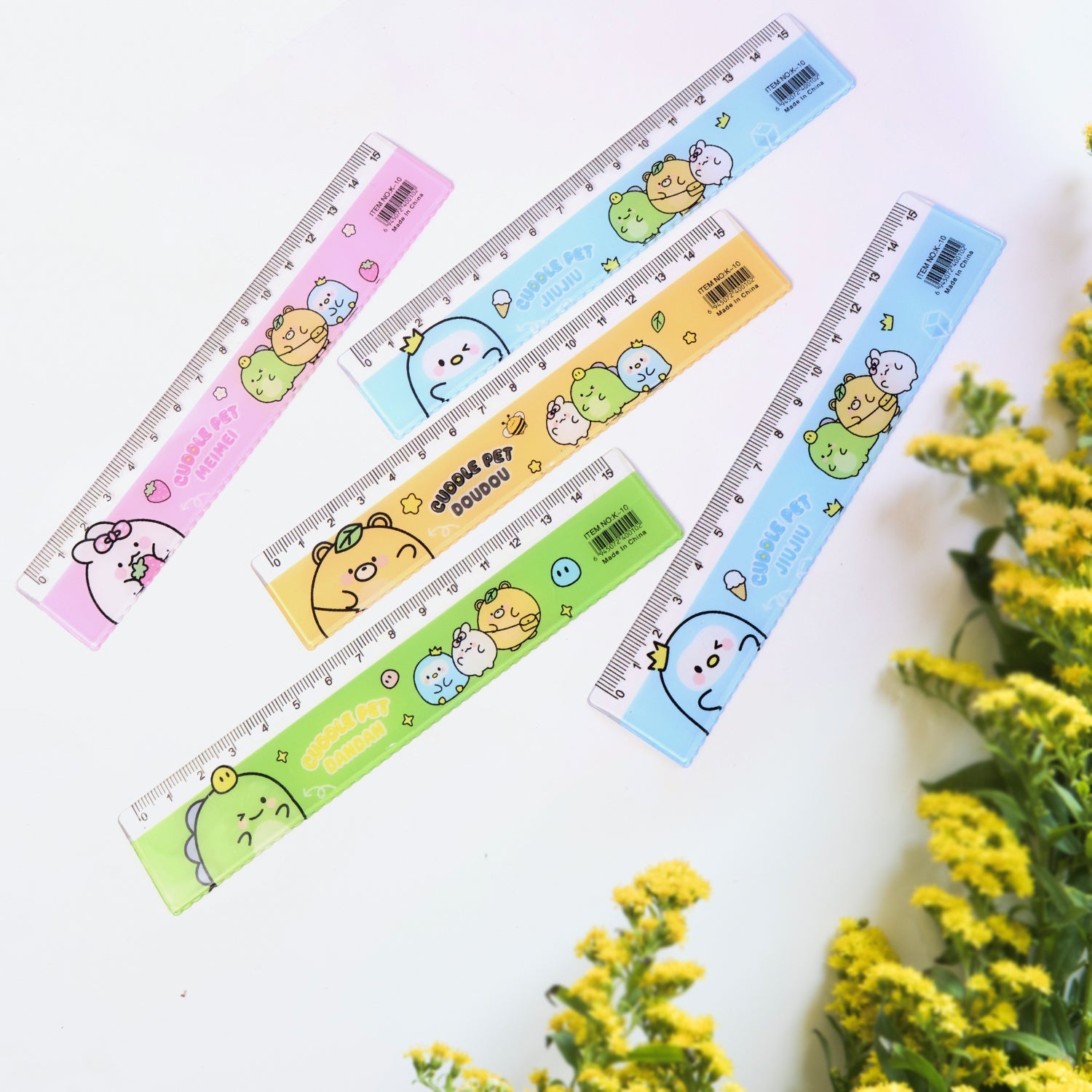 Premium kids’ ruler set with fun cartoon designs