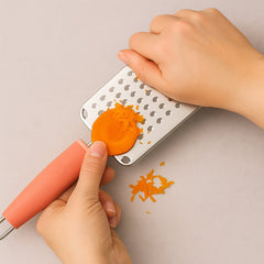 Supermom Stainless Steel Vegetable & Cheese Grater with Soft Grip Handle (1 Pc)