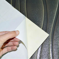 Embossed 3D foam wall panel with floral design in white