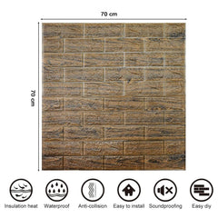 Wallpaper 3D Foam Wallpaper Sticker Panels (70 x 70 Cm / 1 Pc)