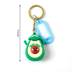 Cute Avocado Cartoon Character Decorative Keychain (1 Pc)