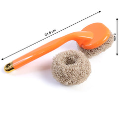 Heavy Duty Cleaning Scrubber Set with Long Handle (1 Set)