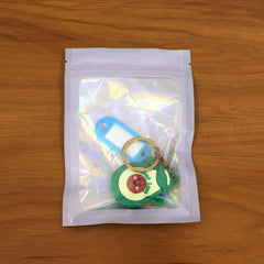 Cute Avocado Cartoon Character Decorative Keychain (1 Pc)