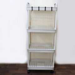 4 Layer Multipurpose Kitchen Storage Organizer Trolley with Wheels