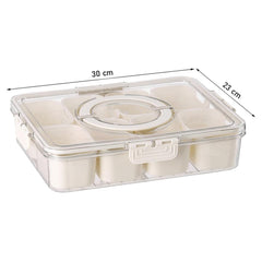 6-Compartment Fridge Storage Box with Lid