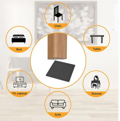 Square Self Adhesive Door, Wardrobe Furniture Feet Pad (Pack of 1pc).