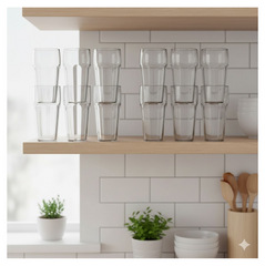 Supermom Transparent Smoothy Glass Set (Approx 300ML / 6 Pc)