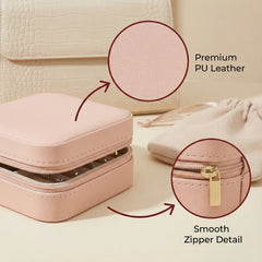 Mini PU Leather jewellery Box for Travel & Storage