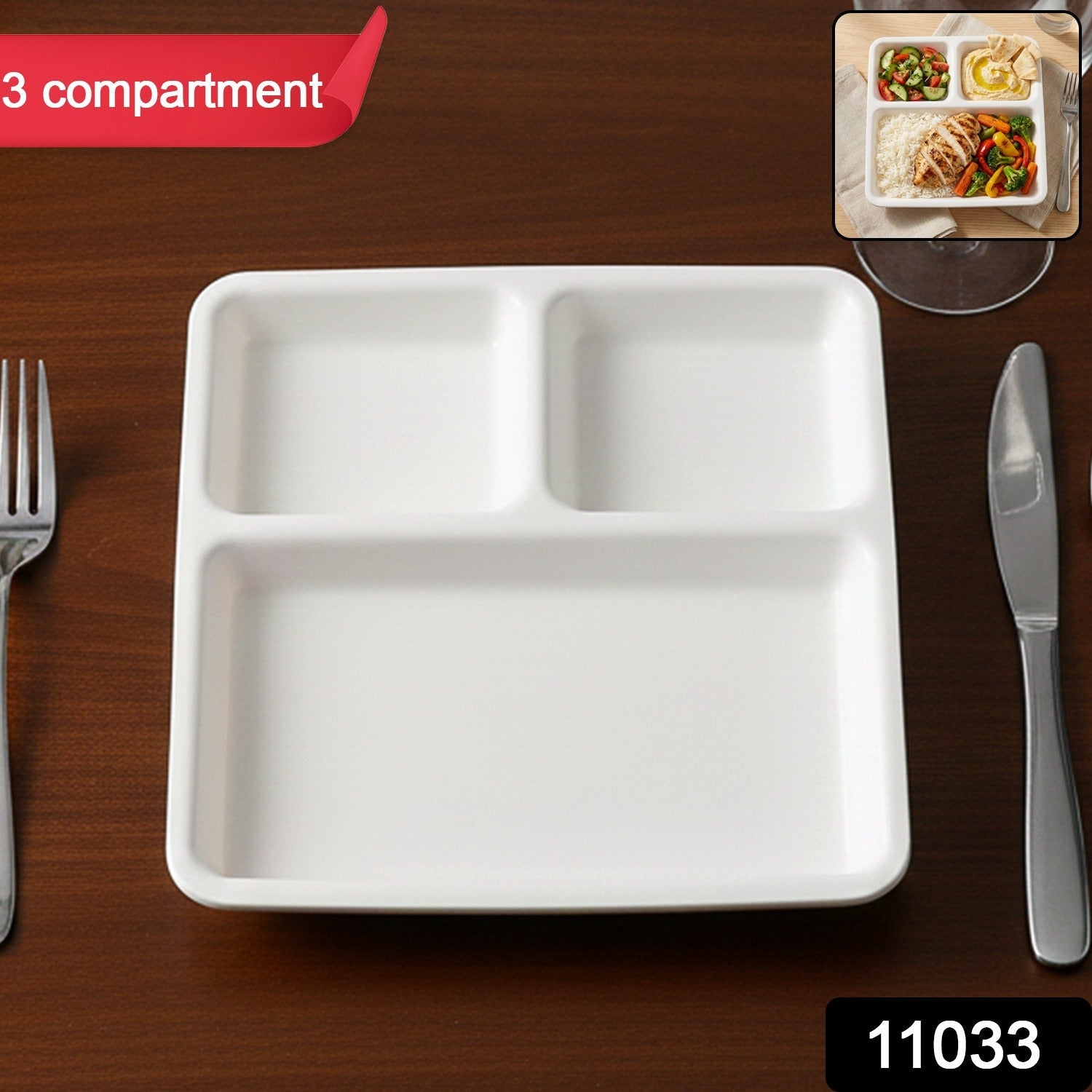 Compartment Dinner Plate