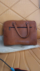 Premium Faux Leather Multipurpose Messenger Briefcase with Shoulder Strap (1 Pc)