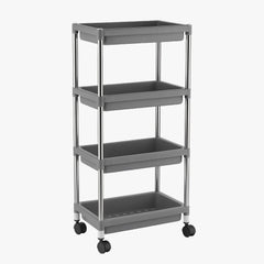 4-Layer Rolling Storage Cart with Wheels Set