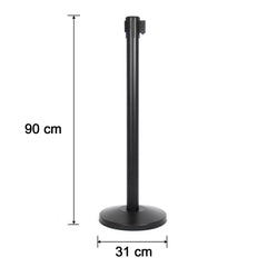 Heavy Duty Retractable Belt Crowd Control Pole with Sturdy Base – 1 Pc