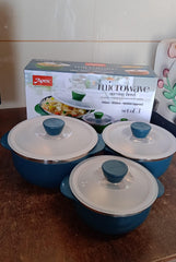 Apex Microwave-Safe Serving Bowl 3 Pcs Set (700ml, 1000ml, 1400ml)