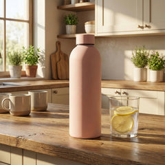 Stainless Steel Double Wall Vacuum-Insulated Drink Water (Pink / 500 ML Approx)
