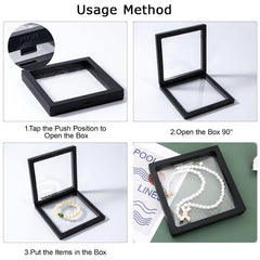 Transparent Jewellery Display Box (9x9 cm / 1 Pc / Mix Color)