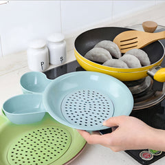 Multi-Purpose Dumpling & Snack Serving Plate (1 Pc)