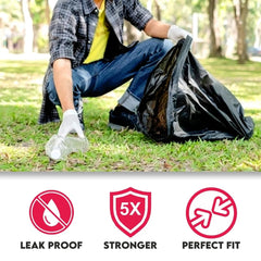 Multipurpose black trash bag