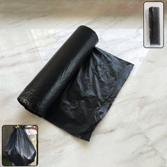 Heavy-duty black garbage bag