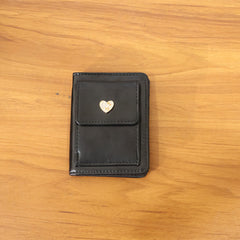 Compact Snap Button Card Holder Wallet (1 Pc)