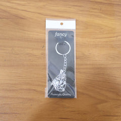 Premium Silver-Finish Metal Keychain (1 Pc)
