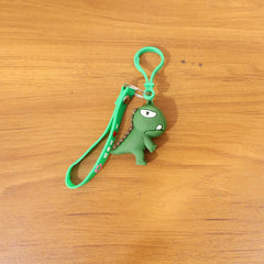 Cute Dinosaur Cartoon Silicone Keychain (1 Pc)