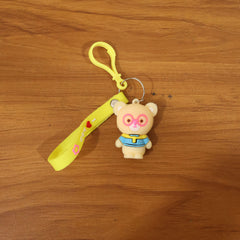 Cute Cartoon Lion Silicone Keychain (1 Pc)