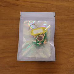 Cute Avocado Cartoon Character Keychain (1 Pc)