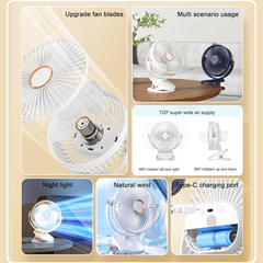 Portable Mini Fan with Clip Stand (1 Pc)