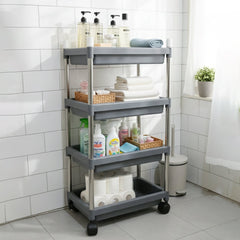 4-layer rolling storage cart with wheels