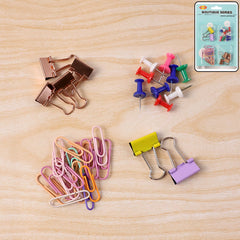 Office Stationery Clips and Pins Combo, 1 Set