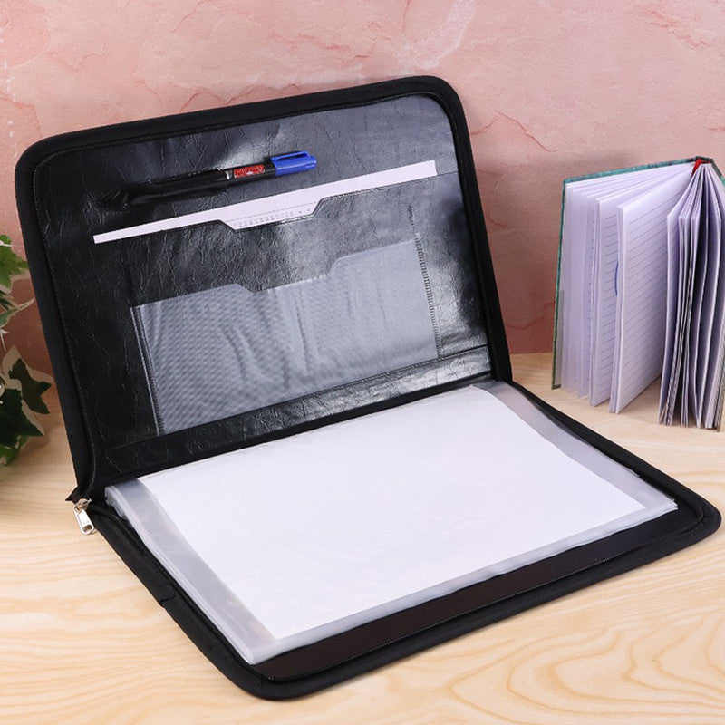 Zippered office file organizer