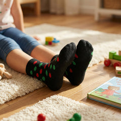 Colorful cotton sock pair