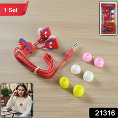 Cartoon Character Wired In-Ear Earphones (1 Set)