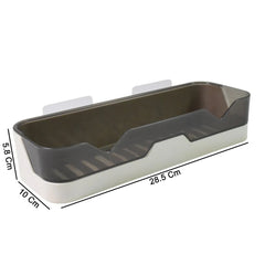 Wall Mounted Self Adhesive Plastic Storage Shelf (1 Pc)