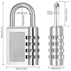 Heavy-Duty 4-Digit Resettable Combination Padlock (1 Pc)