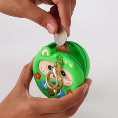 Cute Cartoon Character Coin Pouch with Keychain & Wrist Strap