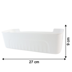 White Plastic Storage Basket Tray Set (4 Pcs)