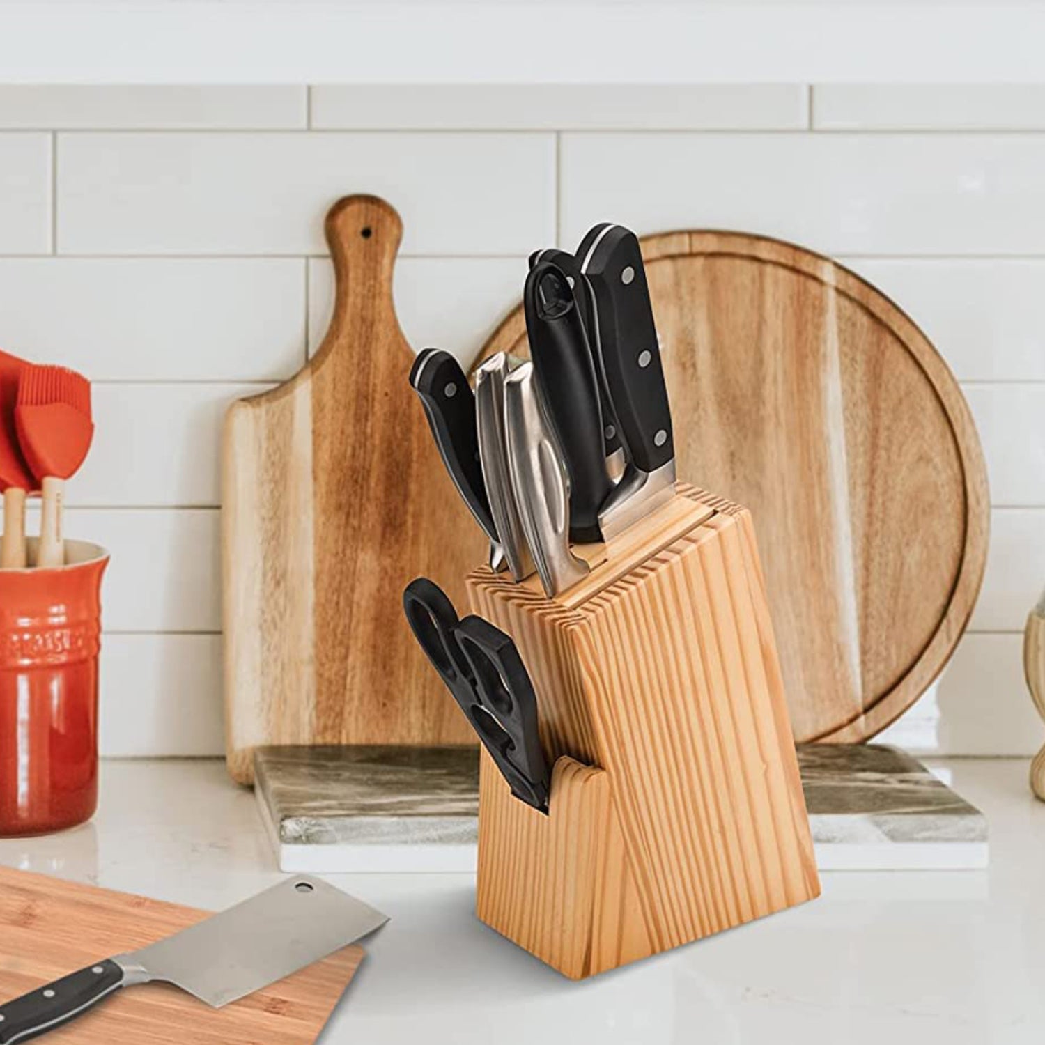 Cooking knife block set