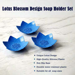 Supermom 3-Piece Lotus Blossom Design Soap Holder Set