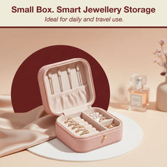 Mini PU Leather jewellery Box for Travel & Storage