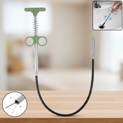 Flexible Spring Drain Cleaning Tool with Hand Grip (1 Pc / 89 Cm)