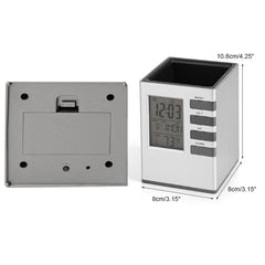 Stylish Multifunction Desk Clock with Pen Holder