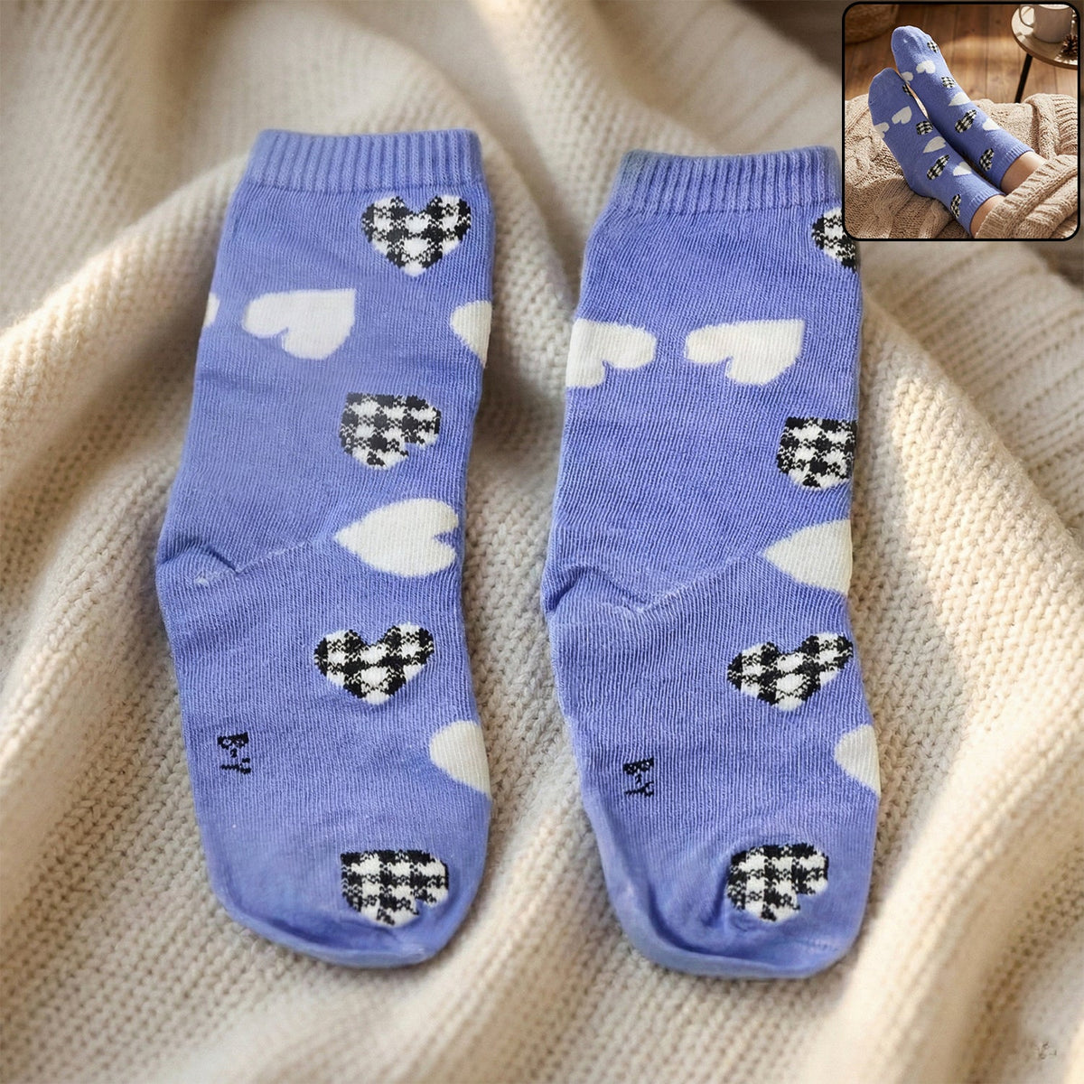 Printed Ankle-Length Fashion Socks (1 Pair)