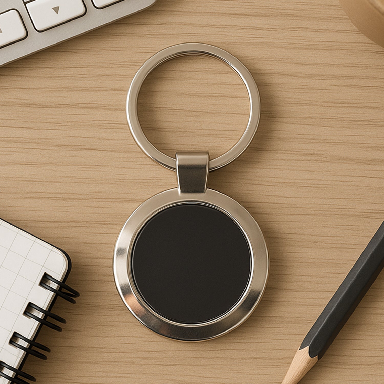  Round Metal Keychain